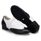 Black White Men Latin Dance Shoes Ballroom Salsa Tango Waltz Samba Dancing Shoes