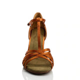 Salsa Latin Dance Shoes Suede Sole Satin Womens Latin Ballroom Tango Dance Shoes