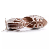 <transcy>Женская обувь для латинских танцев, обувь для сальсы, бальных танцев, женские летние сандалии со стразами на высоком каблуке для девочек</transcy>