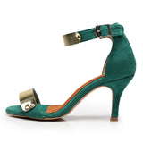 Woman Tango Latin Dancing Shoes Ladies Sandals High Heels Girls Green Salsa Ballroom Dance Shoes