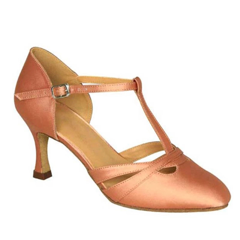 Satin Women Modern Dance Shoes Custom Heel Height Latin Salsa Dancing Shoes For Women