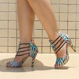 Dance Boots Ladies Girls Latin Ballroom Salsa Dance Shoes Women Colorful Zebra Soft Sole Indoor