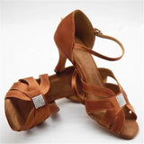 Salsa Latin Women Dance Shoes Soft Sole Rhinestone Ladies Ballroom Dancing Shoes
