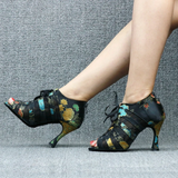 Women's Satin Customized Heel Latin Shoes Salsa Shoes Ballroom Dance Shoes