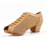 <transcy>Обувь для танцев, женские кроссовки, обувь для латинских танцев, обувь для бальных танцев, сетка, большой квадратный каблук, обучающая обувь</transcy>