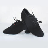 <transcy>Женская обувь для латинских танцев, женская обучающая парусиновая профессиональная обувь для бальных танцев, спортивная обувь на квадратном каблуке</transcy>