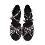 Women's Ballroom Dancing Shoes Rhinestone Buckle Latin Ballroom Dance Shoes Soft Sole