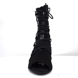 Fashion Dance Shoes Black Boots Latin Salsa Ballroom Women High Heel Shoes
