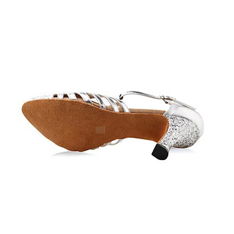 Women's Sparkling Glitter Customized Heel Latin Salsa Shoes Ballroom Modern Dance Shoes