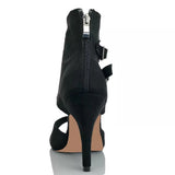 Bachata Salsa Latin Dancing Shoes Black Women Girls Ballroom Party Dancing Shoes Buckle Suede Soft Sole