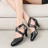 Modern Dance Shoes Ballroom Tango Salsa Dance Shoes Close Toe Professional Dance Shoes High Heels