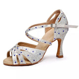 <transcy>Latin Jazz Salsa Zapatos de baile de salón Mujeres Niñas Sandalias Zapatos de diamantes de imitación sexy</transcy>