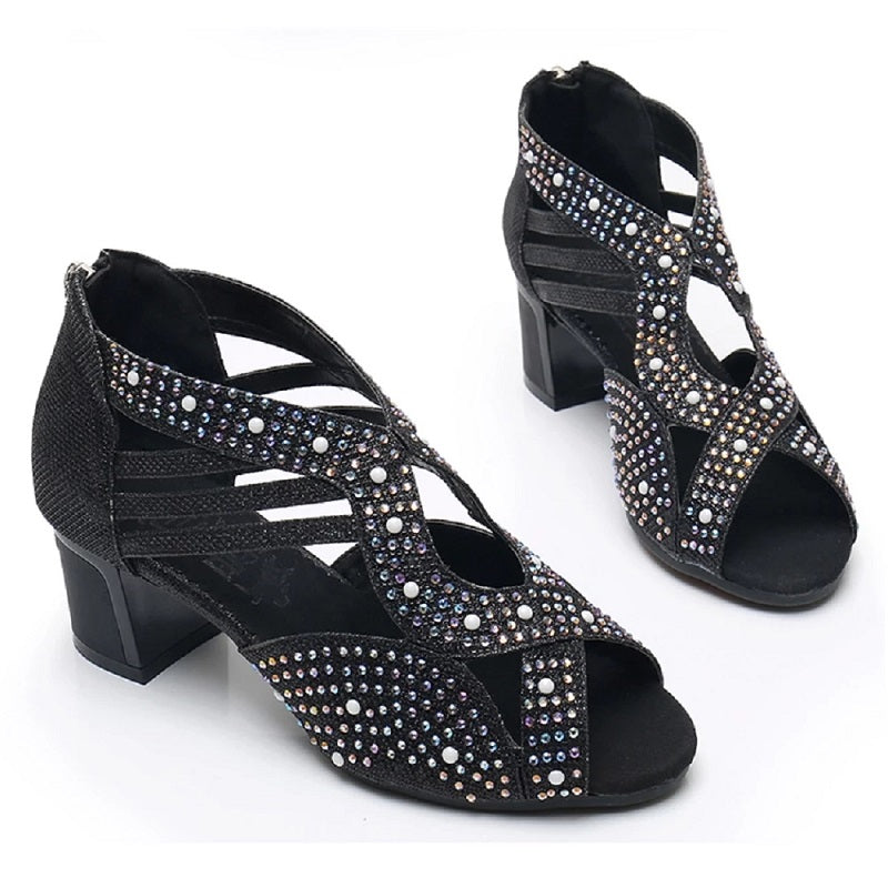 Glitter Ballroom Party Wedding Dance Shoes Women's Rhinestones