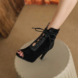Women Latin Dance Shoes Black Boots High Heel Fashion Lady Party Salsa Ballroom Dancing Shoes
