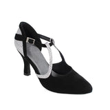 Women Ballroom Shoes Flock Professional Modern Latin Ballroom Dance Shoes