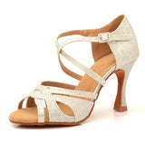 Salsa Dance Shoes Women Glitter Latin Ballroom Party Soft Bottom Dance Shoes Heel 6-10cm