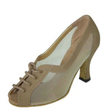Professional Dance Shoes Flock Mesh Breathable Women Girls Latin Salsa Ballroom Dance Shoes