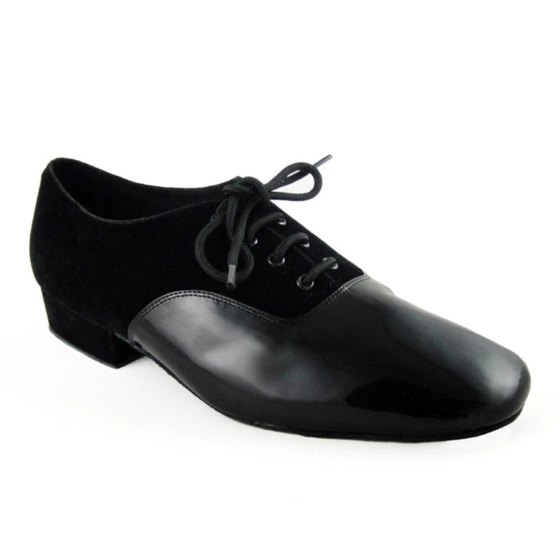 Black Velvet PU Men's Modern Dance Shoes Ballroom Dancing Shoes Flat Tango Wedding Party Shoes