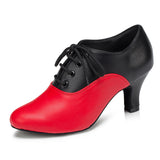 <transcy>Черные красные туфли для латинских танцев | Женская обувь для бальных танцев сальса | Danceshoesmart</transcy>