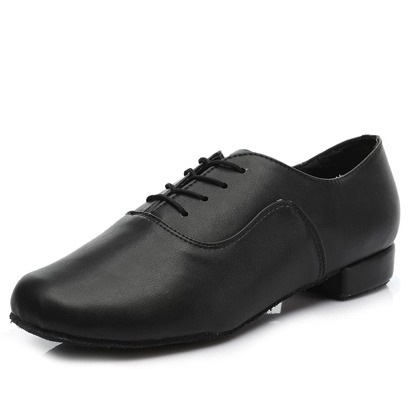 Men Latin Salsa Tango Dance Shoes Modern Tango Salsa Leather Ballroom Shoes Square Heels Party Dance Shoes
