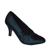 Comfortable Woman Dance Shoes Satin Material Modern Ballroom Latin Salsa Party Dance Shoes Custom Heel