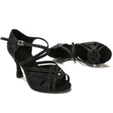 Soft Sole Women Latin Dance Shoes Tango Salsa Ballroom Dance Performance Shoes Ladys Girls Sandals Gold Black Wedding Heels