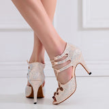 <transcy>Zapatos de baile latino para mujer, zapatos de baile de salón de Salsa, zapatos de tacón alto para niñas, sandalias de verano con diamantes de imitación, botas</transcy>