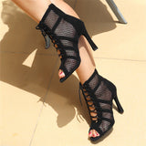 Quality Latin Dance Boots Ladies Girls Salsa Tango Indoor Sports Dance Shoes Professional Ballroom Shoes