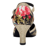 Women Ballroom Modern Shoes Salsa Latin Dance Shoes Ladies Pointed Toe Satin Soft Sole Flower Black