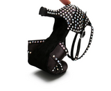 Black Modern Dance Shoes For Women Girls Rhinestone Latin Ballroom Dancing Shoes