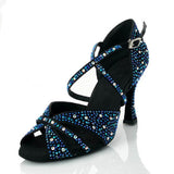 Women's Rhinestone Dance Shoes Ballroom Salsa Tango Professional Shoes