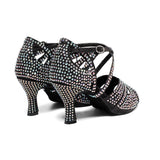 Women's Ballroom Dancing Shoes Rhinestone Buckle Latin Ballroom Dance Shoes Soft Sole