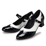 Women's Spring Autumn Ballroom Dance Shoes Closed Toe Latin Salsa Modern Dance Shoes For Girls