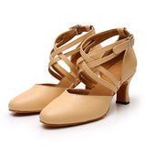 Modern Dance Shoes Ballroom Tango Salsa Dance Shoes Close Toe Professional Dance Shoes High Heels