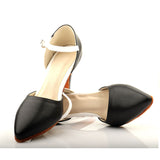 Latin Dance Pointe Shoes Closed For Women Genuine Leather Salsa Ballroom Dancing Shoes Red Black Modern Dance Shoes