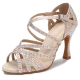 Women Dance Shoes Tango Latin Ballroom Dance Professional Shoes Ladies Soft Sole Sandals Wedding Heels