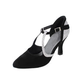 Women Ballroom Shoes Flock Professional Modern Latin Ballroom Dance Shoes