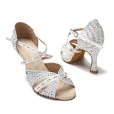 Women Latin Dance Shoes Jazz Training Adult Ballroom Soft Sole Women Sandals High Heels