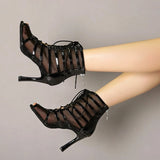 Latin Dance Shoes Women High Heels Ballroom Tango Peep Toes Party Dancing Shoes Soft Soles