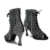 Women's Shoes Dance Boots Latin Jazz Rumba Samba Ballroom Dance Party Ladies Wedding High Heels