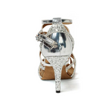 Women's Sparkling Glitter Customized Heel Latin Shoes Ballroom Dance Shoes
