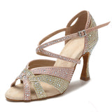 Women Dance Shoes Tango Salsa Latin Ballroom Professional Dance Shoes Girls Sandals Wedding Heels