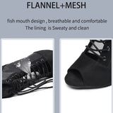 Women Flannel Latin Ballroom Dance Shoes for Girls High Heel Bachata Salsa Sandals Woman Lace Up Jazz Mdern Dance Shoes Boots