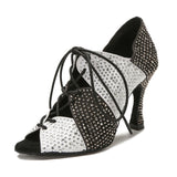 Latin Jazz Dance Shoes Breathable Soft Sole Women High Heels Ladies Sandals