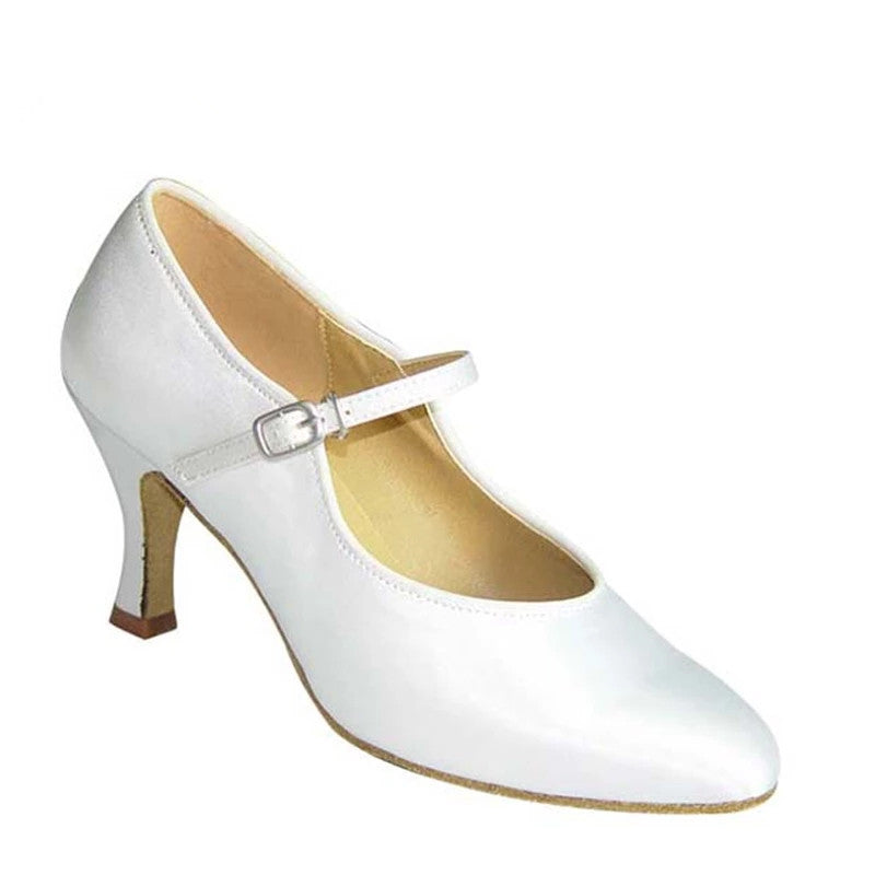 White Black Modern Dance Shoes Custom Heel Satin Suede Sole Latin Ballroom Salsa Tango Dancing Shoes Buckle