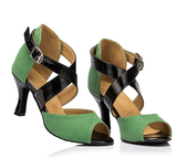 <transcy>Zapatos de baile latino | Zapatos de baile de salón para mujer | Zapatos de salsa flocados | Danceshoesmart</transcy>