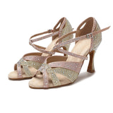 Women Dance Shoes Tango Salsa Latin Ballroom Professional Dance Shoes Girls Sandals Wedding Heels