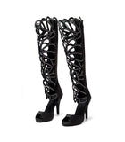 Women Dance Shoes Black Red Suede Rhinestone Dance Boots for Girls Soft Sole Salsa Dance Shoes for Wedding Sandals
