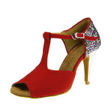 <transcy>Zapatos de baile rojos para mujer | Zapatos de baile de salón con purpurina | Zapatos de baile de salsa latina | Danceshoesmart</transcy>