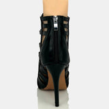 <transcy>Женская обувь для бальных латинских танцев, сапоги, черная обувь для сальсы и танго, социальная обувь на шнуровке, Высокий каблук, 6 / 7,5 / 8,5 / 10 см, замшевая подошва</transcy>